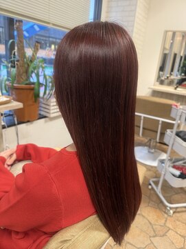 アンジュ ラヴィ(Ange Lavie) ブリーチなしでも透明感あるレッドで♪KG049