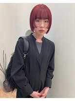 ユー(yew)&nbsp;ボブカット／コンパクトボブ／切りっぱなしボブ／暖色カラー