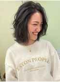 暗髪グレーアッシュ