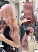 ピンクカラー　ブリーチカラー　ハイトーン　ケアブリーチ