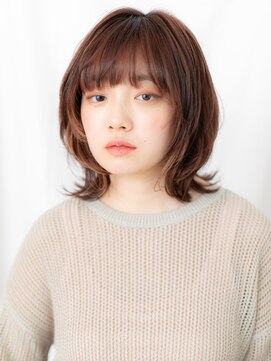 カバーヘア ブリス 上尾西口店(COVER HAIR bliss) 大人かわいい暖色系カラー外ハネミディアム//上尾10代20代30代