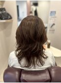 透明感たっぷり◎オリーブベージュレイヤースタイル