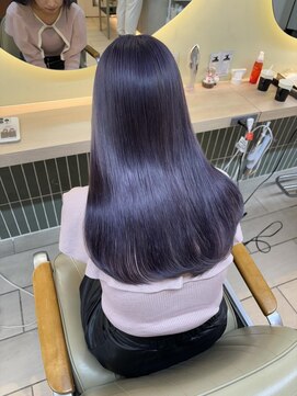テトラ バイ ネオリーブ 横浜西口店(tetra by neolive) ハイトーン ブルーラベンダー ケアブリーチ ロング 横浜★