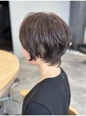 大人ひし形ショートボブ×大人ブラウン（イノアカラー）