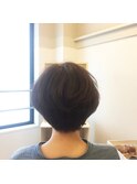 。。。。。ダークチョコレート。。。ショートボブのカタチ。。。