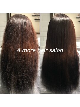 エイモアヘアサロン(A more hair salon) 【縮毛矯正】+【ダメージ補修トリートメント】