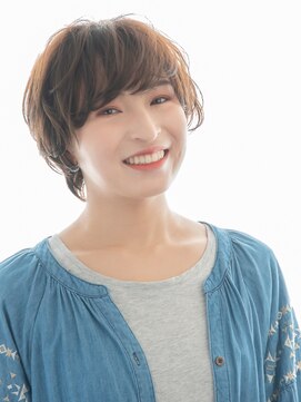 ヘアーサロン ラフリジー(Loufreasy) 大人のショートミニボブ × イルミナカラーでミルキーベージュ