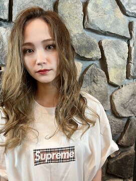 レッド(RED) 外国人風ロングウェーブ（RED/RED本厚木）