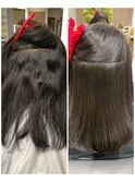 【髪質改善】エイジングによるうねりとパサつきを艶髪へ