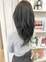 キャアリー(Caary)&nbsp;福山市美容室Caary 暗髪人気No.1ブルージュロングレイヤー