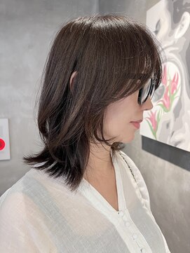 ブルックス ハイライト 大人ボブ レイヤーボブ アッシュベージュ ショート