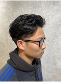 ベリーショート/ダークアッシュ/ニュアンスパーマ/韓国マッシュ