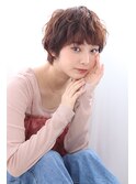 20代30代40代 大人可愛いマッシュショートくせ毛風パーマ