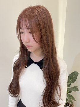 ロル キョウト(L'or Kyoto) ピンクベージュ　波巻きウェーブ　レイヤーカット　顔周りカット