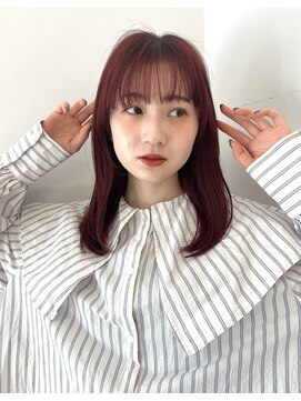 リコバイアフロート(riko by afloat) レイヤーカット/チェリーレッド/暖色カラー