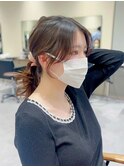 一つ結びでも可愛いミディアムレイヤー/透明感カラー/末吉 海斗