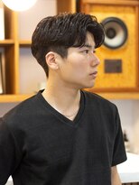 ポリッシュマン コウベ(POLISHMAN.KOBE)&nbsp;メンズミディアム　ニュアンスパーマ　センターパート