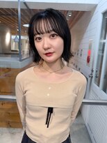 メロウマン(mellowman) 切りっぱなしボブ×ダークグレー