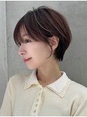 クールショート/ピンクベージュ/カーテンバング/顔周り■5