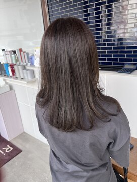 リドル ヘアー 駒生店(Riddle HAIR) 透明感グレージュ×まとまるナチュラルミディ