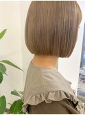 ミニボブ/透明感カラー/大人ショート/ベージュ/30代40代[調布]