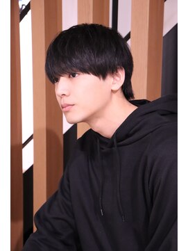 ネイビー(NAVY) ノーセットでもかっこいい 韓流 毛流れ  ナチュラルヘア