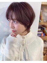 ロカ(roka)&nbsp;外ハネウルフショート×ピンク系カラー　20代30代40代50代