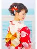 【浴衣・女性】着付け＋ヘア￥9,350→￥8,250