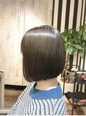 ショートボブ/ミニボブ×艶カラ-