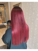カシスボルトーレッドカラー10代20代韓国風ダブルカラー