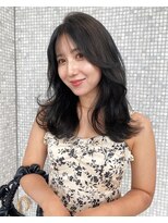 ティア(Tia.)&nbsp;ミディアム/グレージュ/韓国風/髪質改善トリートメント/縮毛矯正