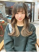 インナーカラー(ミルクティーカラー)