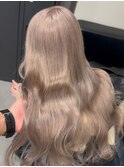 11820艶髪マロンベージュ韓国風巻きミルクティーベージュロング