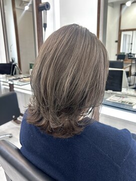 ハーツ(Heart's) ミディアムくびれレイヤー×グレージュ