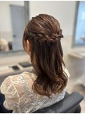 結婚式ヘアセット/ハーフアップ