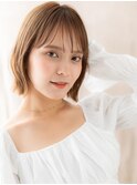 ヘーゼルブラウン切りっぱなしボブウルフカットY志木20代30代