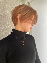 サンクマーケット 渋谷(cinq MARKET) 渋谷ブリーチカラーハイトーンショートカットモカベージュ韓国