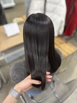 リラクオーレ 三宮 元町(LIRA CUORE) オリーブグレージュ×髪質改善縮毛矯正