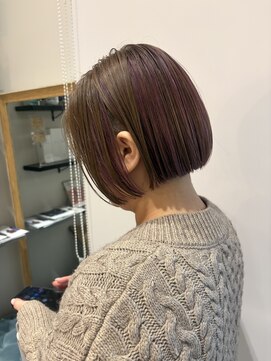 エスデザイン(es design) ミニボブ×インナーカラー