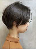 横浜西口白髪染めウルフショートカットアッシュベージュカラー