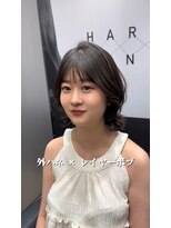 ハルキミナトジャパン ヒロシマ(HARUKI MINATO japan HIROSHIMA)&nbsp;女性らしい軽やかな外ハネレイヤーボブ