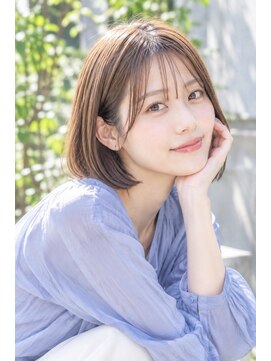 ロティー 天神(loty) ボブ 切りっぱなしボブ 小顔 似合わせ 透明感カラー 前髪カット