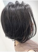 厚めバングスリークボブローライトデザインカラー　【稲毛】