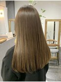 エギョモリ刈り上げボブこなれヘアーバニラベージュカシスレッド