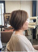ゆったりショート/ふんわりショートボブ/アッシュグレージュ
