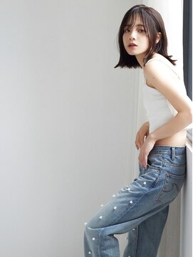 ラフィス ヘアーフラム 難波戎橋2号店(La fith hair flamme) 【La fith】ぱつっとボブ×アッシュブラック