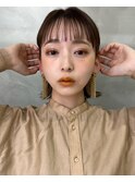 中川 前髪カット顔まわり似合わせ外ハネくびれレイヤーミディ