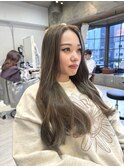 オリーブベージュ/イメチェン/韓国風前髪