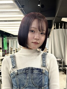 ゼスト 八王子店(ZEST) ワインレッドカラー+ボブカット