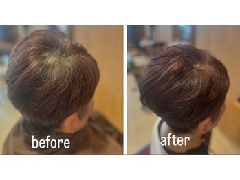 ヘアルーム ランカ(Hair Room LANKA)の写真/話題の白髪ぼかしで綺麗な仕上がりに◎カラーのモチも良く、艶感のある仕上がりに導きます♪